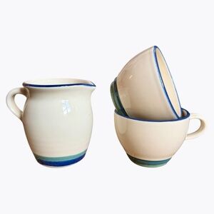 Pfaltzgraff Ocean Breeze Ceramic Coffee & Tea Cup Set Coastal